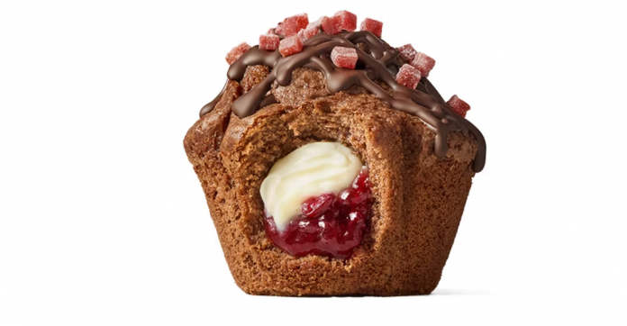 McDonald’s представил новый маффин «Крем-вишня» с нежной вишнёвой начинкой и тёмным шоколадом. Идеальный десерт к кофе или Латте «Поджаренный маршмеллоу». McDonald’s представил новый маффин «Крем-вишня» с нежной вишнёвой начинкой и тёмным шоколадом. Идеальный десерт к кофе или Латте «Поджаренный маршмеллоу».