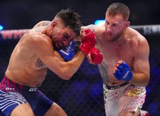 Гейджи впервые стал полноценным чемпионом UFC: детали боя с Топурией Гейджи — Топурия: Джастин Гейджи победил Илию Топурию на UFC Freedom 250 и впервые стал чемпионом UFC в легком весе.