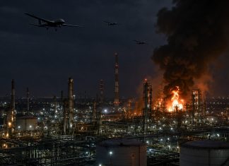 Украинские беспилотники атаковали НПЗ, военный аэродром и танкеры в России Украинские беспилотники атаковали НПЗ, аэродром и два танкера в России: в Саратове погиб человек, несколько жителей ранены.