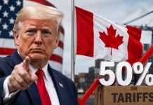 Трамп ввел пошлины в 50% на товары из Канады: ограничения охватят импорт на 20 млрд долларов Пошлины Трампа на товары из Канады выросли на 50%: ограничения затронут вино, цемент и хоккейные клюшки на сумму около 20 млрд долларов.