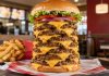 Wendy’s вернула T-Rex Burger с 9 котлетами: сколько стоит бургер и как пройти челлендж Wendy’s T-Rex Burger с 9 котлетами вернулся в Эдмонде: сет стоит $29,99, включает фри, напиток и футболку, а победителю обещают особый приз.
