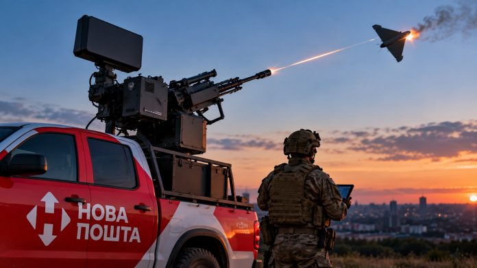 Новая почта запустила частную ПВО и подтвердила сбитие дронов Shahed. Климов рассказал о защите складов, пожарных службах и результатах компании.